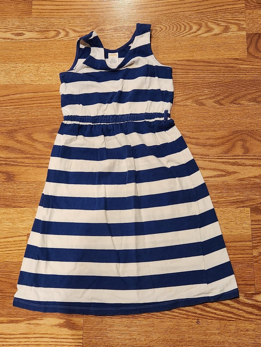 Gymboree Blue and White Striped Sleeveless Cotton Dress